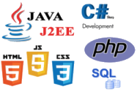 java, html, css, c#, xml, javascript, c, php, uml